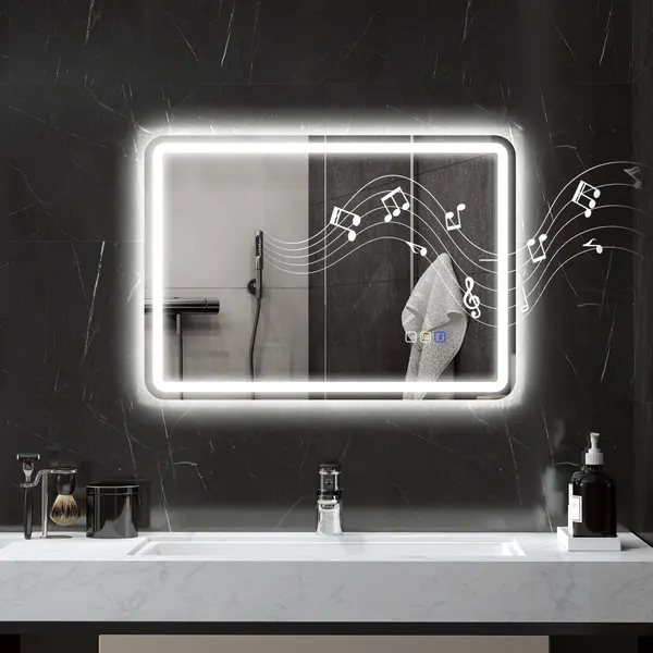 HOMCOM LED-Spiegel von HOMCOM, 70 × 50 cm